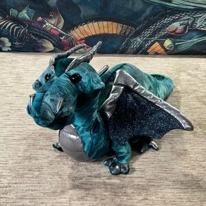 Douglas Dragon Plushie The Cuddle Toys 14" Soft Fantasy Toy Teal